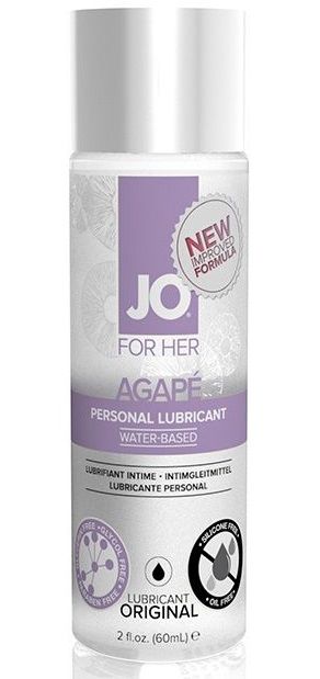 Лубрикант на водной основе для женщин JO AGAPE LUBRICANT ORIGINAL - 60 мл. - System JO - купить с доставкой в Волжском