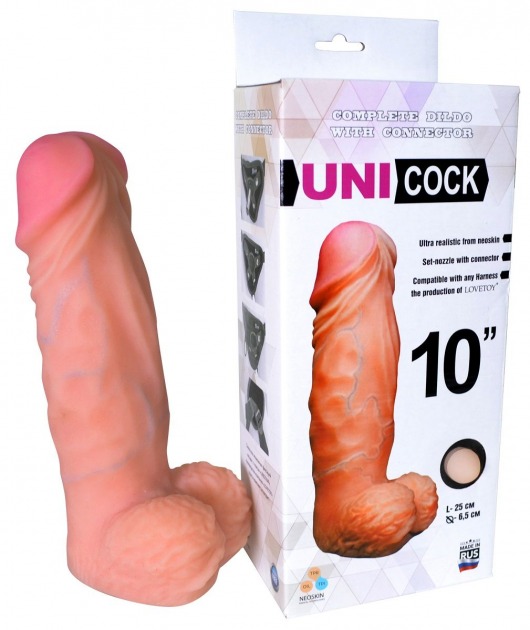 Фаллическая насадка Харнесс UNICOCK 10  - 25 см. - LOVETOY (А-Полимер) - купить с доставкой в Волжском