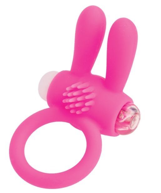 Розовое эрекционное виброкольцо A-toys с ушками - A-toys - в Волжском купить с доставкой
