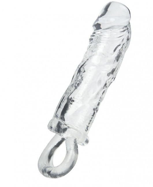 Прозрачная насадка с петлёй для фиксации - 14 см. - ToyFa - в Волжском купить с доставкой