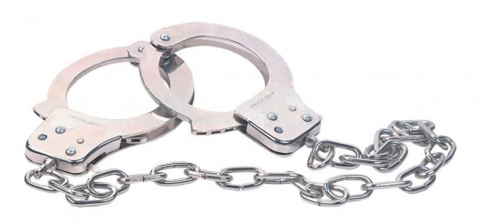 Наручники из металла с длинной цепочкой CHROME HANDCUFFS METAL HANDCUFFS W. KEY - NMC - купить с доставкой в Волжском