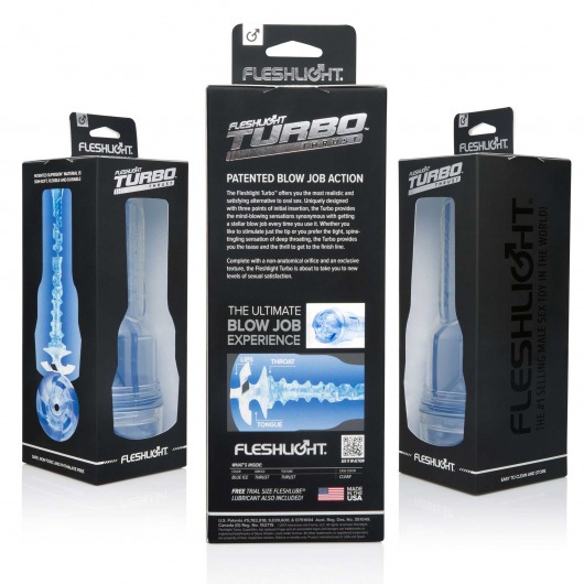 Мастурбатор Fleshlight Turbo - Trust Blue Ice - Fleshlight - в Волжском купить с доставкой
