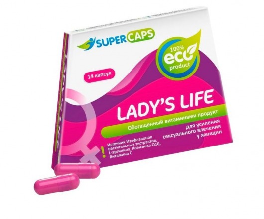 Возбуждающие капсулы Ladys Life - 14 капсул (0,35 гр.) - SuperCaps - купить с доставкой в Волжском