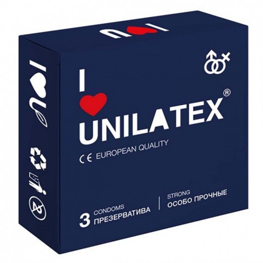 Ультрапрочные презервативы Unilatex Extra Strong - 3 шт. - Unilatex - купить с доставкой в Волжском