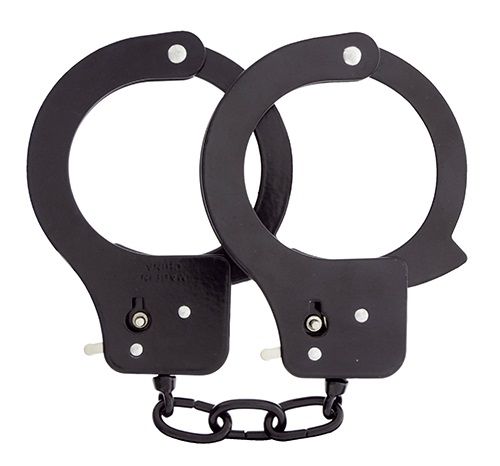 Чёрные наручники из листового металла BONDX METAL CUFFS BLACK - Dream Toys - купить с доставкой в Волжском