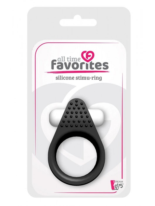 Чёрное эрекционное кольцо LIT-UP SILICONE STIMU RING 1 BLACK - Dream Toys - в Волжском купить с доставкой