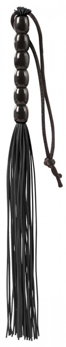 Чёрная мини-плеть из резины Rubber Mini Whip - 22 см. - Blush Novelties - купить с доставкой в Волжском