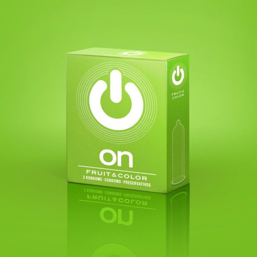 Цветные ароматизированные презервативы ON) Fruit   Color - 3 шт. - ON) - купить с доставкой в Волжском