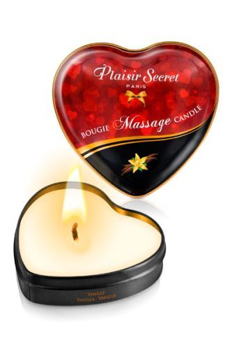 Массажная свеча с ароматом ванили Bougie Massage Candle - 35 мл. - Plaisir Secret - купить с доставкой в Волжском