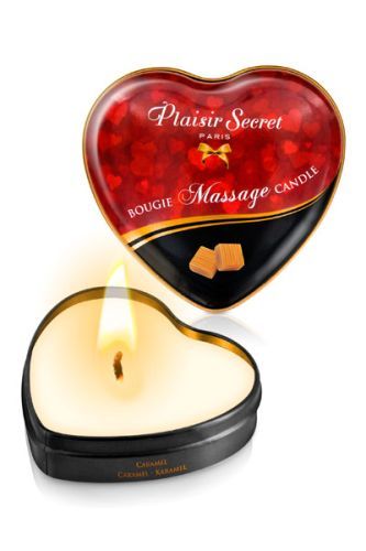 Массажная свеча с ароматом карамели Bougie Massage Candle - 35 мл. - Plaisir Secret - купить с доставкой в Волжском