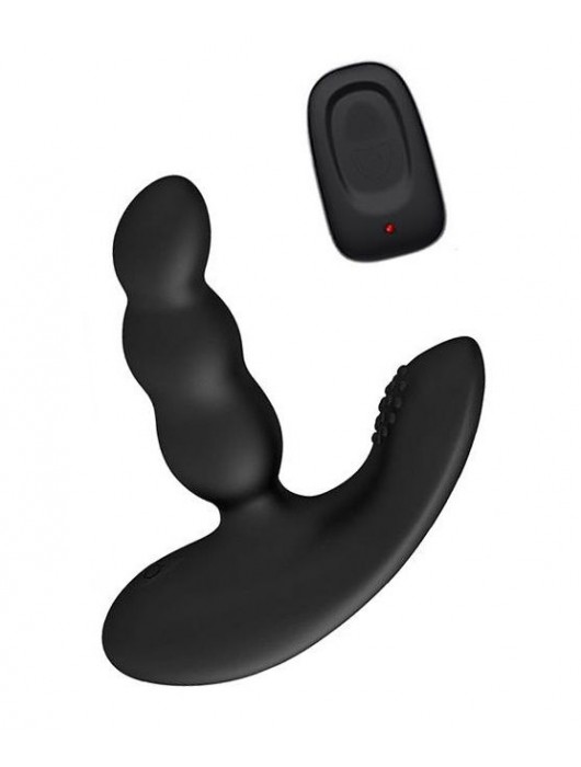 Черный силиконовый стимулятор простаты Levett Nitoc с пультом ДУ - Levett - в Волжском купить с доставкой
