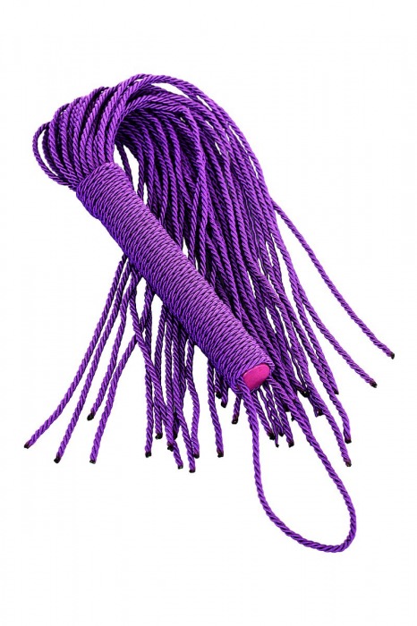 Сиреневый флоггер из веревки Theatre - 48,5 см. - ToyFa - купить с доставкой в Волжском