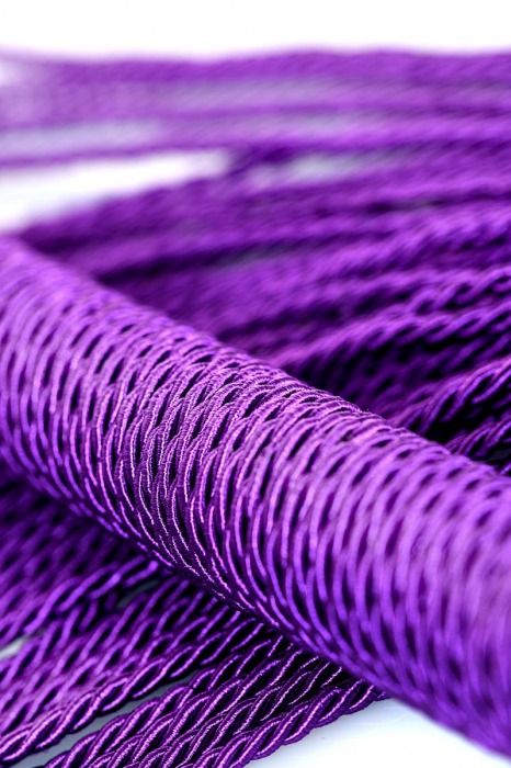 Сиреневый флоггер из веревки Theatre - 48,5 см. - ToyFa - купить с доставкой в Волжском