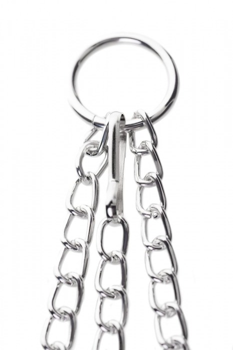 Черно-серебристые зажимы для сосков с кольцом для пениса TOYFA Metal - ToyFa - купить с доставкой в Волжском