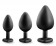 Набор черных анальных пробок с красным кристаллом-сердечком Bling Plugs Training Kit - Blush Novelties - купить с доставкой в Волжском Набор черных анальных пробок с красным кристаллом-сердечком Bling Plugs Training Kit - Blush Novelties - купить с доставкой в Волжском
