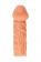 Телесная закрытая насадка с венками Cock Sleeve Size S - 13,8 см. - KOKOS - в Волжском купить с доставкой