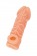 Телесная закрытая насадка с венками Cock Sleeve Size S - 13,8 см. - KOKOS - в Волжском купить с доставкой